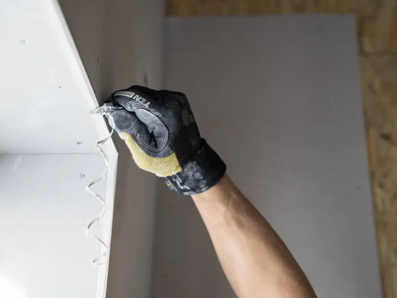Enduit sur les jonctions de plaques : la base d’un mur lisse